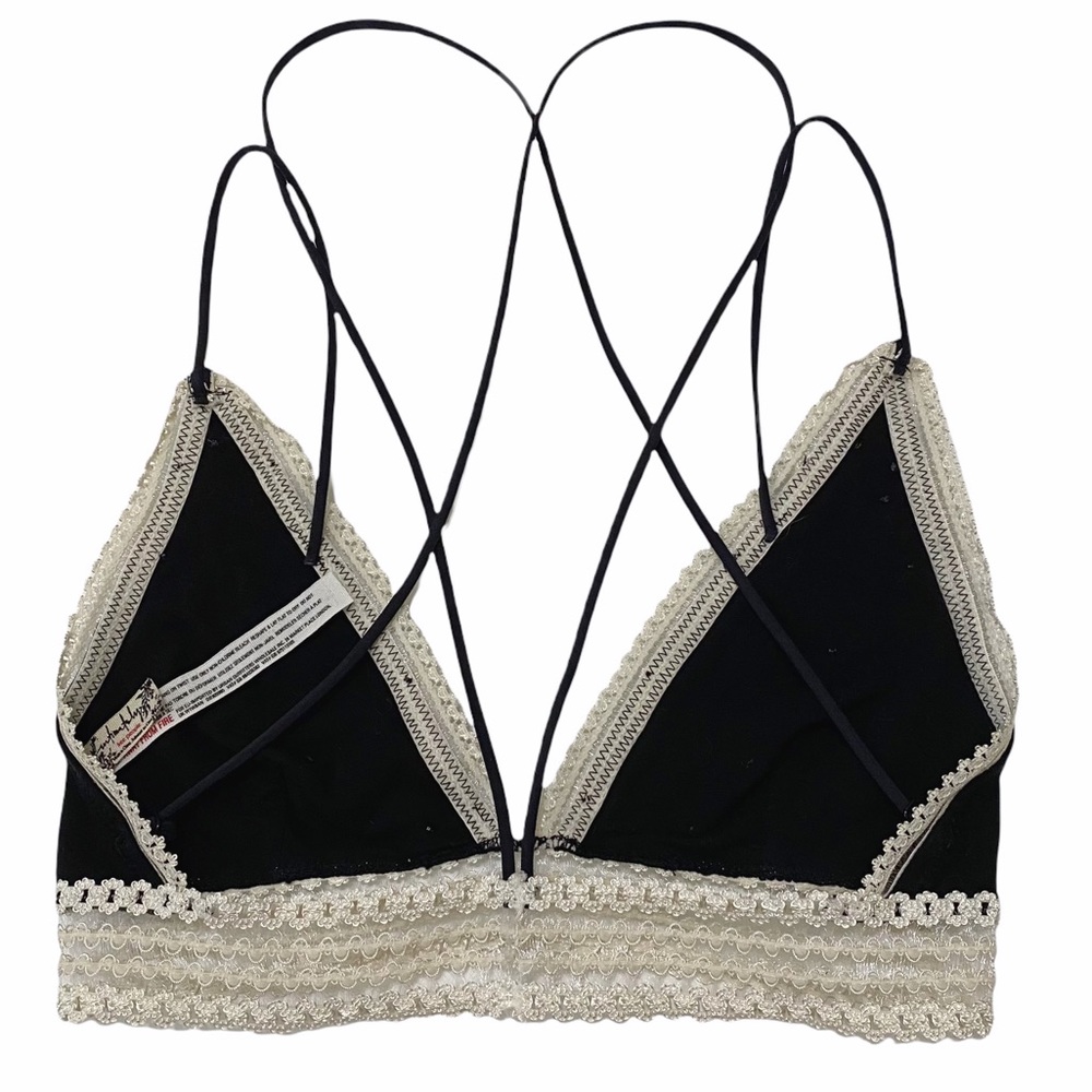 Intimately Free People Cheyenne Strappy Bralette Floral Embellishment XS - Picture 4 of 8